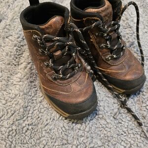 Brown and Black Kids Hiking Boots